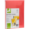 Q-CONNECT dekblad A4 leder 250 grams 100 stuks rood