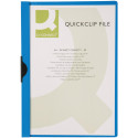 Q-CONNECT chemise à pince clip métallique A4 30 feuilles Transparent blue