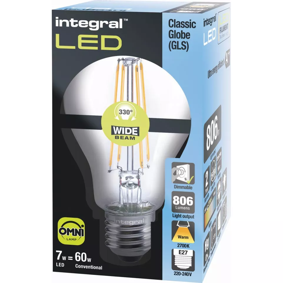 Integral lampe LED E27 Classic Globe,...
