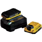Stanley FatMax Starter Kit: 2A Charger and 2 x 18V 2.0Ah Lithium-Ion Batteries