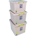 Really Useful Box Recycled 60L Stacking Storage Box Grey