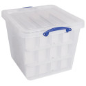Really Useful Box storage container 60L with insert clear
