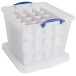 Really Useful Box storage container 60L with insert clear