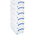 Really Useful Box Plastic Storage Box 5.5 Liters Stackable Clear