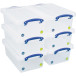 Really Useful Box opbergdoos 5,5 l, nestbaar, transparant