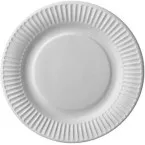 White Round Paper Plates Pack of 100 Pieces