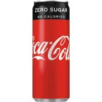 Coca-Cola Zero Sugar refreshing drink, sleek can 250 ml, pack of 24