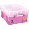 Really Useful Box boîte de rangement 18 litres XL, rose transparent