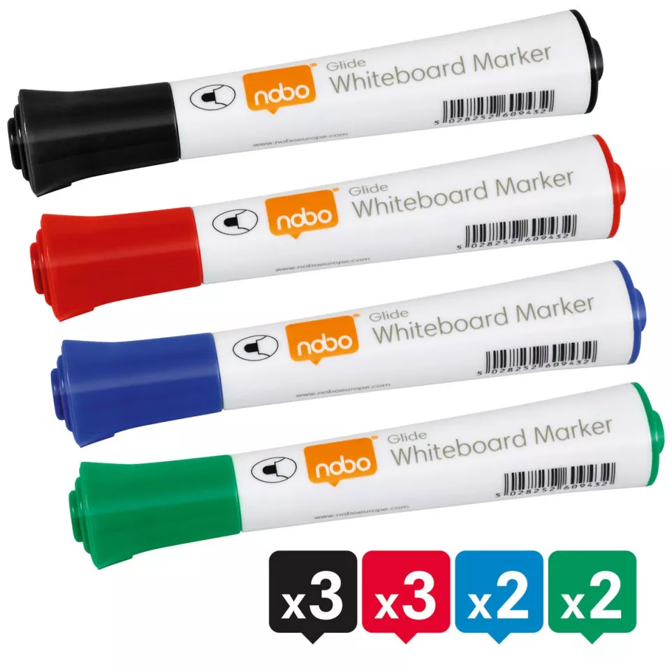 Nobo Glide Whiteboard Markers Bullet...