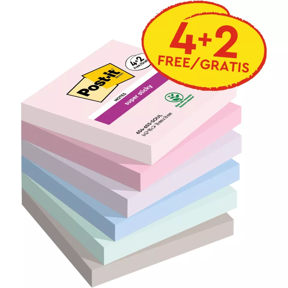 Post-it Super Sticky notes Soulful,...