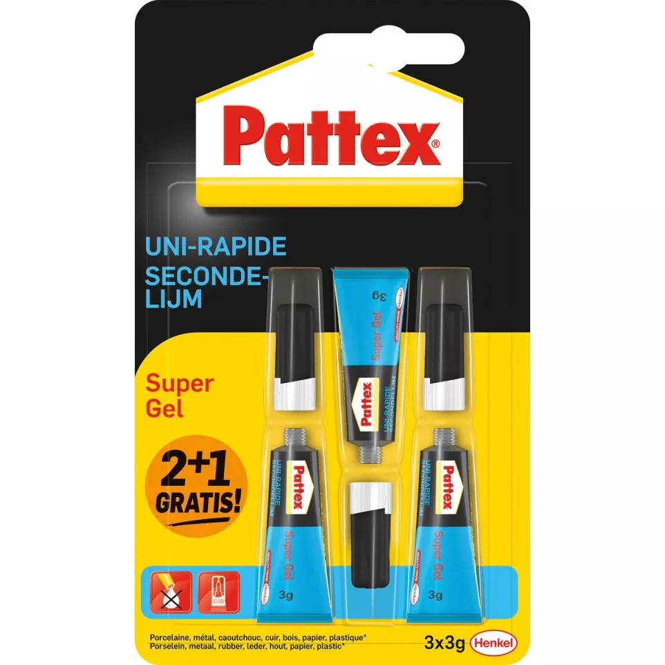 Pattex Super Gel colle instantanée, 3...