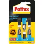 Pattex Super Gel colle instantanée, 3 g, 2 + 1 gratuit, sous blister