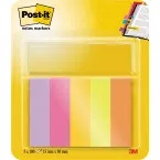 Post-it Notes Markers Energetic Colour Collection 15 mm x 50 mm 50 Sheets per Pad 5 Pads per Pack