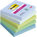 Post-it Super Sticky notes Oasis, 90 vel, ft 76 x 76 mm, geassorteerde kleuren, pak van 5 blokken