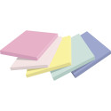 Post-it recycled notes Nature, 100 vel, ft76 x 76 mm, pak van 6 blokken, geassorteerde kleuren