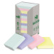 Post-it recycled notes Nature, 100 vel, ft 38 x 51 mm, pak van 24 blokken, geassorteerde kleuren