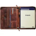 Maverick Leather Writing Pad for A4 with Notepad Brown