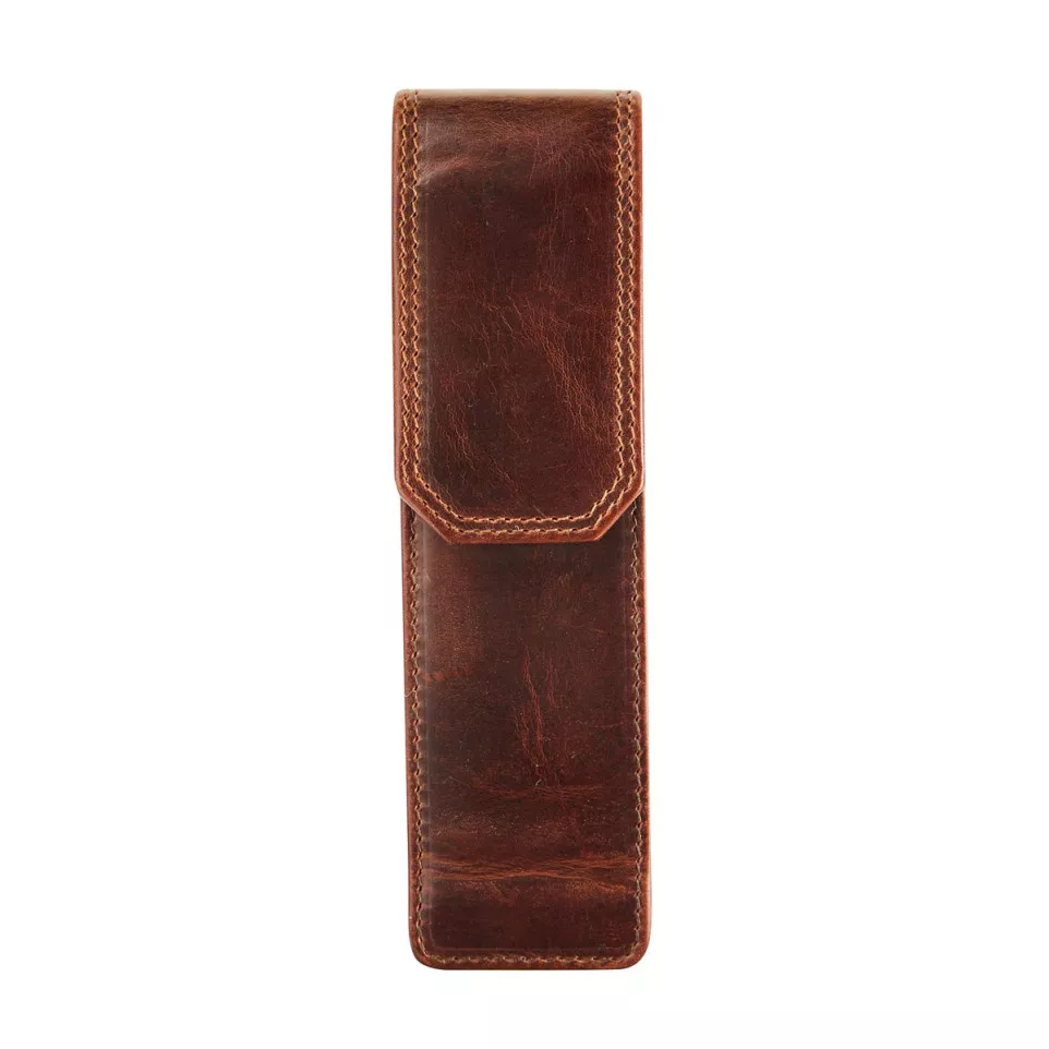 Maverick lederen pen etui voor 2...