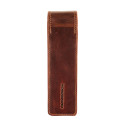 Maverick lederen pen etui voor 2 pennen, bruin
