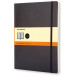 Moleskine carnet de notes, ft 19 x 25 cm, ligné, couverture flexible, 192 pages, noir