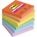 Post-it Super Sticky Notes 3 x 3 in Assorted Colors 6 Pads 90 Sheets per Pad