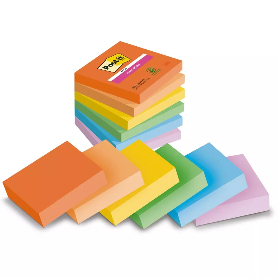 Post-it Super Sticky Notes 3 x 3 in...