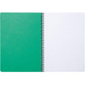 Clairefontaine FOREVER spiraalschrift, gerecycleerd, A4, 90g, 120 bladzijden, geruit 5 mm, groen