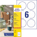 Avery Zweckform ronde etiketten, diameter 80 mm, wit, permanent klevend, 60 etiketten, 10 vellen