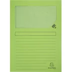 Exacompta Forever L-Shaped Cardboard Folders for A4, Pack of 25, Light Green