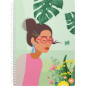 Oxford Horizons spiraalschrift, ft B5, 120 bladzijden, geruit 5 mm, geassorteerde kleuren