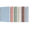 Oxford My Rec'up cahier spiralé, ft A5, 180 pages, quadrillé 5 mm, couleurs assorties