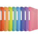 Oxford Urban boîte de classement en PP, format 24 x 32 cm, dos de 2,5 cm, couleurs assorties transparents