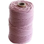 Macramétouw twine thick van 70 m, lichtroze