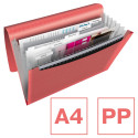 Esselte Colour'Breeze File Sorter, 6 Compartments, Coral