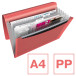 Esselte Colour'Breeze File Sorter, 6 Compartments, Coral
