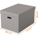 Esselte Home Storage Box 35.5 x 51 x 30.5 cm Grey Pack of 3