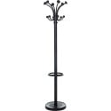 MAULnubis Coat Stand with 20 Hooks and Umbrella Holder Black Height 175 cm