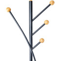 MAUL Aura Coat Rack, height 180cm, 4 hooks, black RAL9004