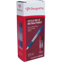 Pergamy stylo bille Retract, pointe moyenne, bleu