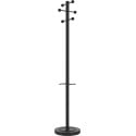 Unilux portemanteau Access, hauteur 175 cm, 6 patères, avec porte-parapluies, noir