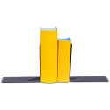 MAUL Serre-livres métall., étroits, 14x8,5x14cm, set de 2 pcs, noir