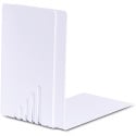 MAUL Serre-livres métall., étroits, 14x8,5x14cm, set de 2 pcs, blanc