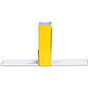 MAUL Serre-livres métall., étroits, 14x8,5x14cm, set de 2 pcs, blanc