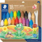 Staedtler Noris Junior crayon à cire, etui de 18 pièces