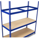 Avasco rek Robus 400, ft 180 x 180 x 60 cm, 4 legborden, uit metaal, blauw