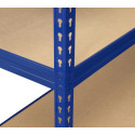 Avasco Robus 400 Industrial Metal Shelf Unit, 180 x 180 x 60 cm, 4 Shelves, Blue
