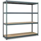 Avasco étagère Robus 400, ft 180 x 180 x 60 cm, 4 tablettes, en métal, gris