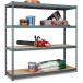 Avasco Robus 400 Metal Industrial Shelving Unit 180 x 180 x 60 cm 4 Shelves Gray