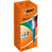 Bic 4 Colours Mini stylo bille 4 couleurs, moyen, 4 couleurs d'encre classique, corps bleu