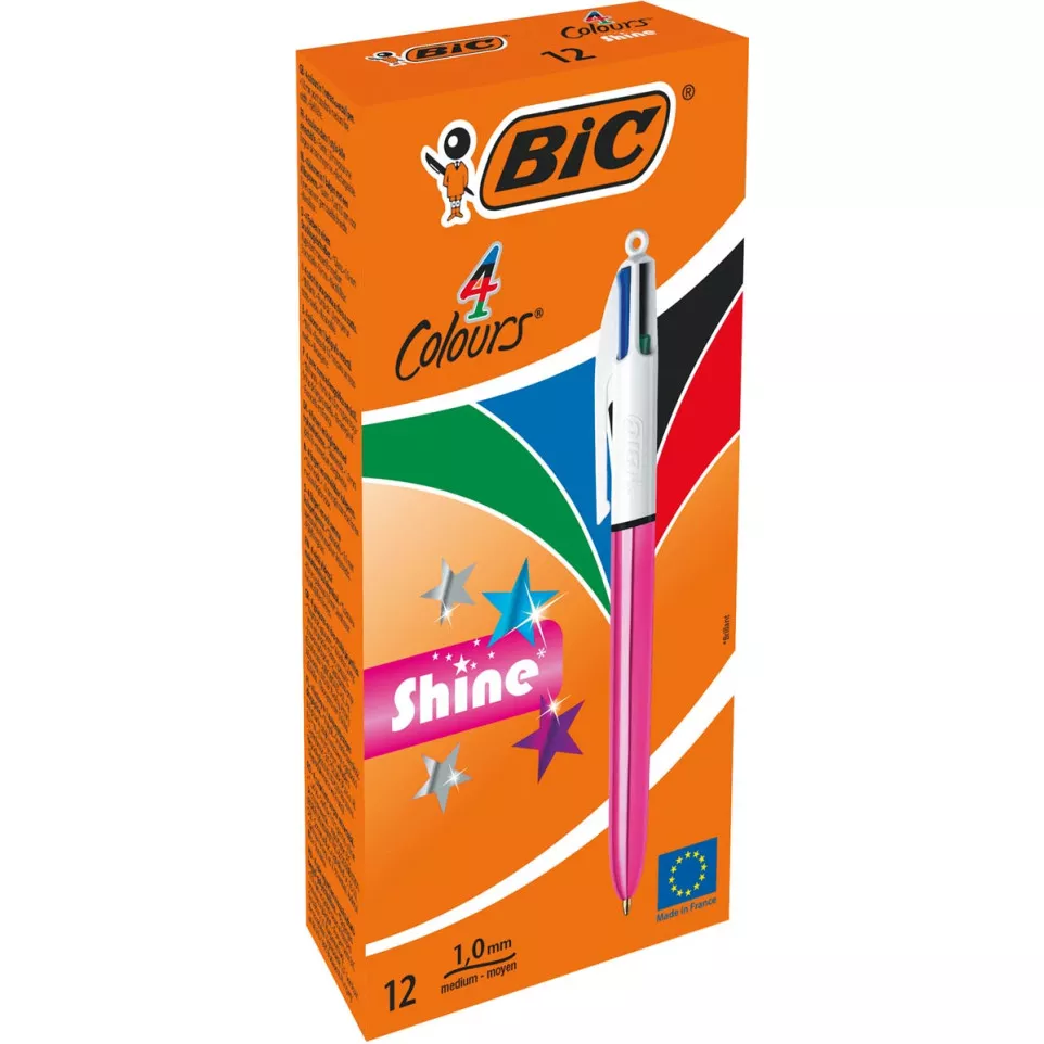 Bic Colours Shine 4-kleurenbalpen,...
